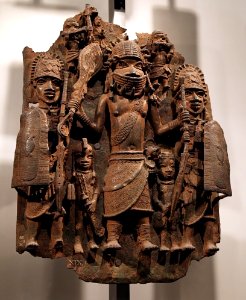 British Museum Room 25 Cast brass plaque from Benin City 17022019 5071