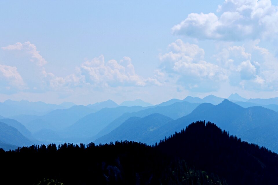 Mountain summit atmospheric view