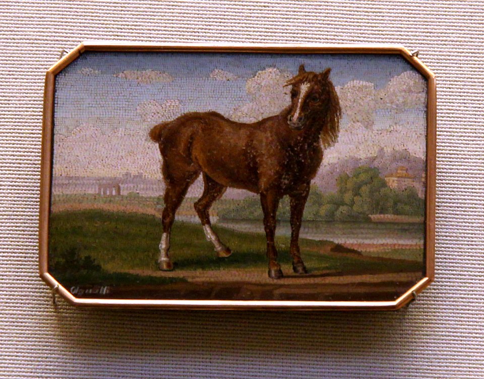 British Museum Micromosaics Horse in a landscape Antonio Aguatti 21022019 7920