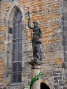 Brunnenfigur vor der Oberkirche in Arnstadt