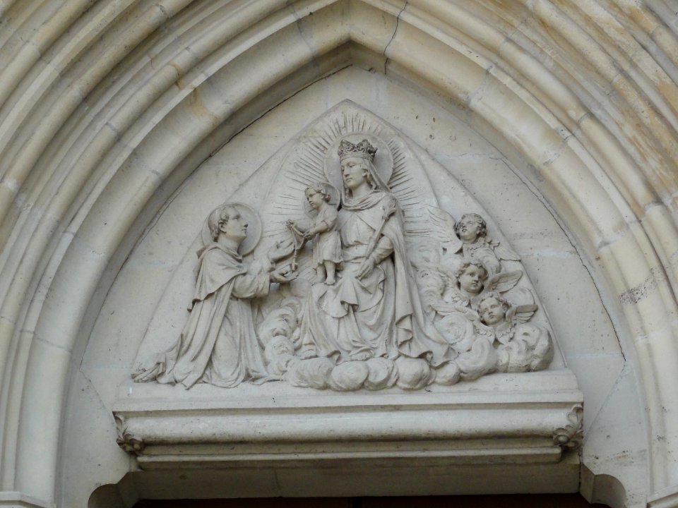 Bruley (Meurthe-et-M.) Église Saint-Martin XIXe (06) relief du tympan