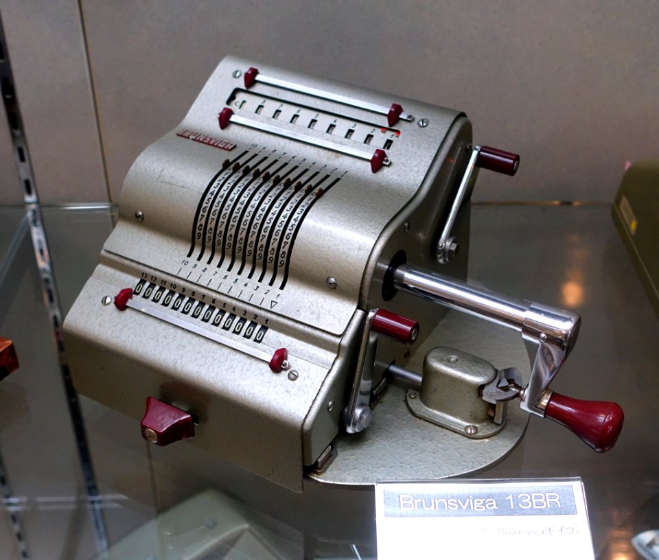 Brunsviga 13BR calculator - Ridai Museum of Modern Science, Tokyo - DSC07646
