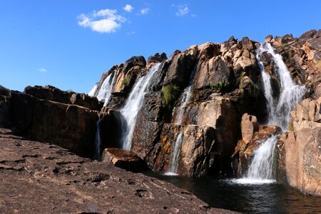 Trekking water rock