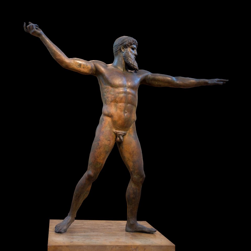 Bronze Zeus or Poseidon NAMA X 15161 Athens Greece