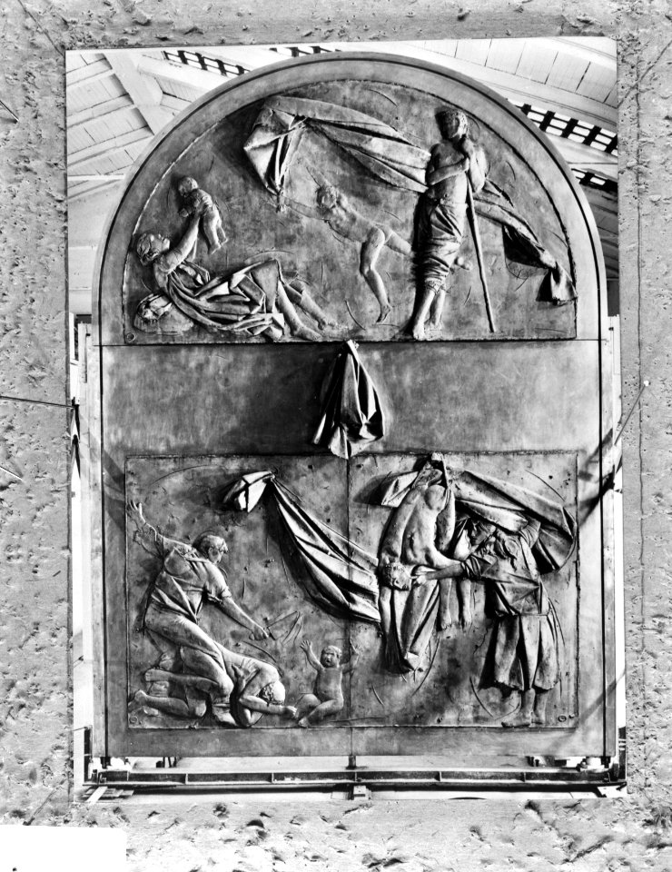 Bronzen deur voor de St. Laurenskerk te Rotterdam de deuren voor de St. Laurenst, Bestanddeelnr 921-8591