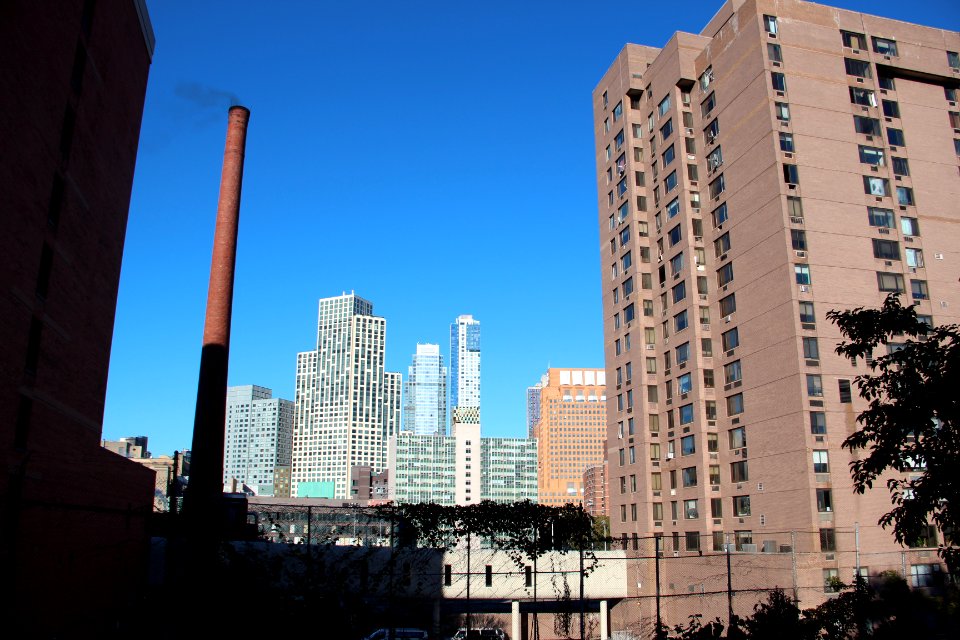 Brooklyn Hospital Center viewed from Fort Greene Park, Oct 2017 1