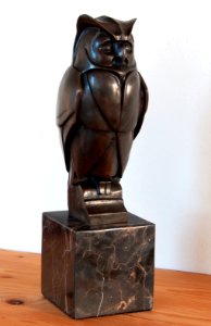 Bronzen beeldje van een uil in Art Deco of Art Nouveau, foto 4