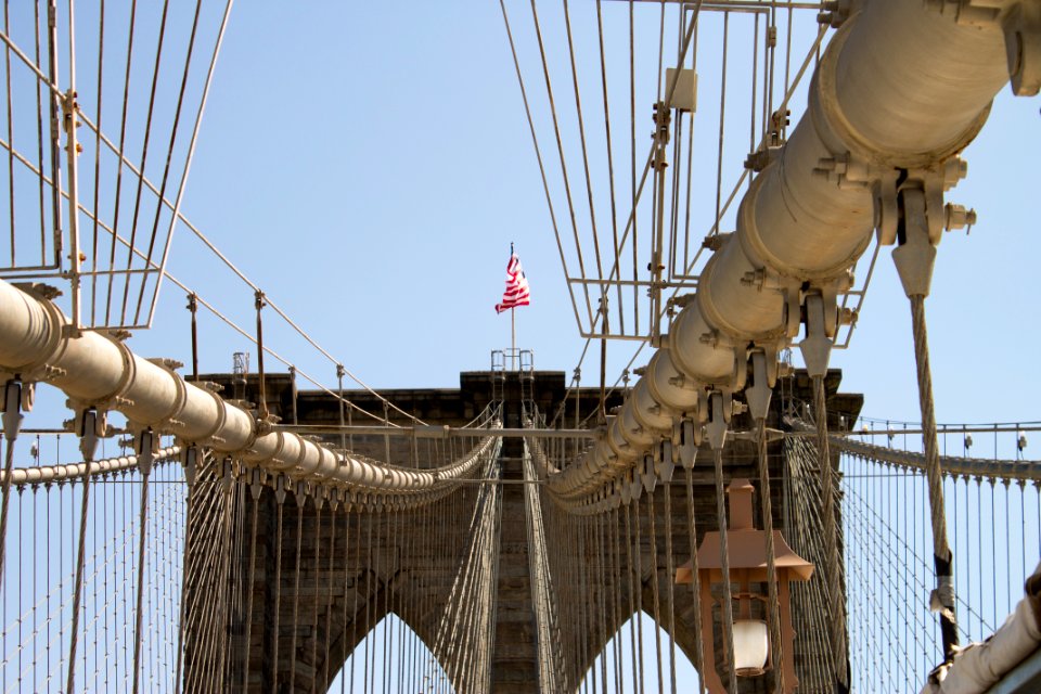 Brooklyn Bridge Cables Flag 1