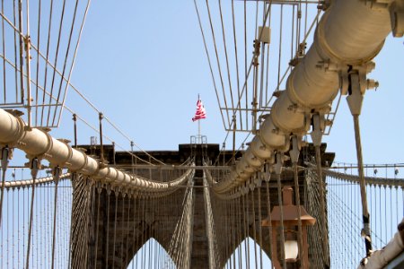 Brooklyn Bridge Cables Flag 1