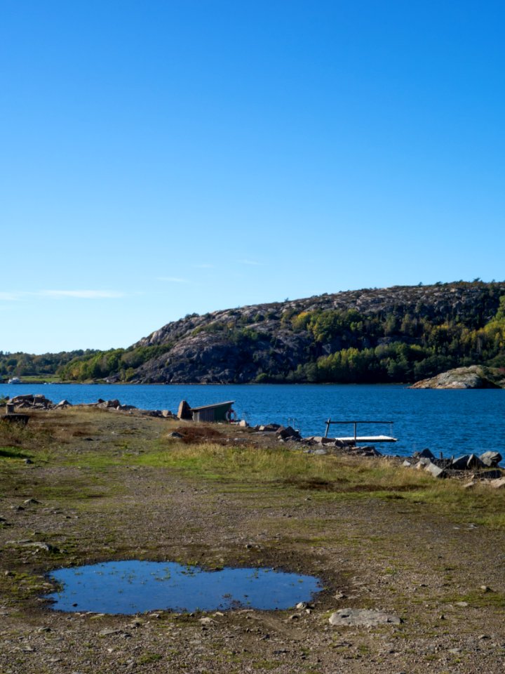 Brofjorden and puddle in Loddebo