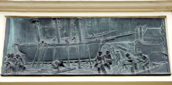 Bronzerelief.Allgemeine.Deutsche.Schiffszimmerer.Genossenschaft