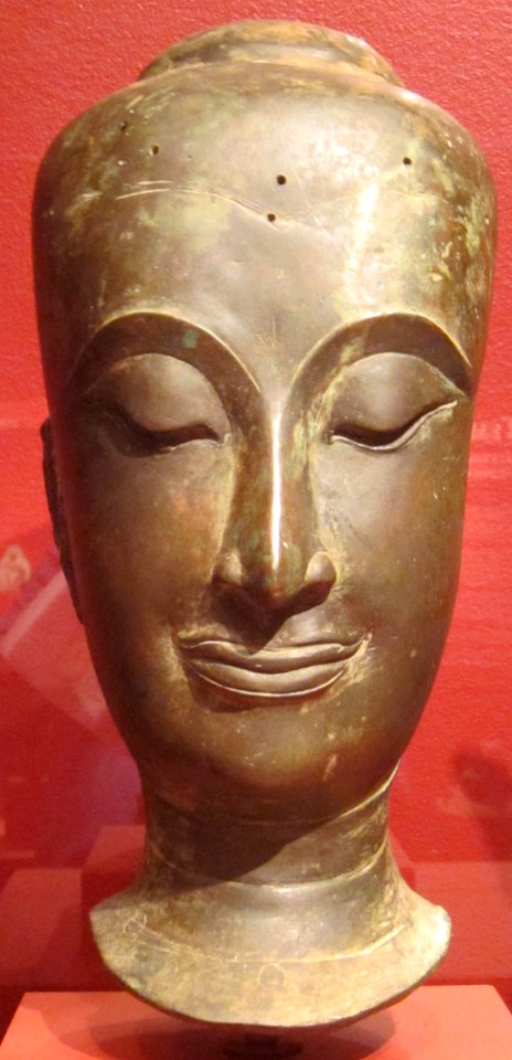 Bronze Buddha head, central Thailand, Ayutthaya, 17th century, San Diego Museum of Art
