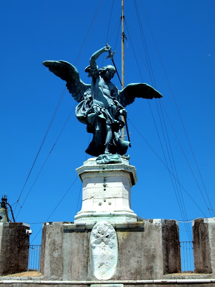 Bronze statue of Saint Michael at Castel Sant'Angelo (Rome)