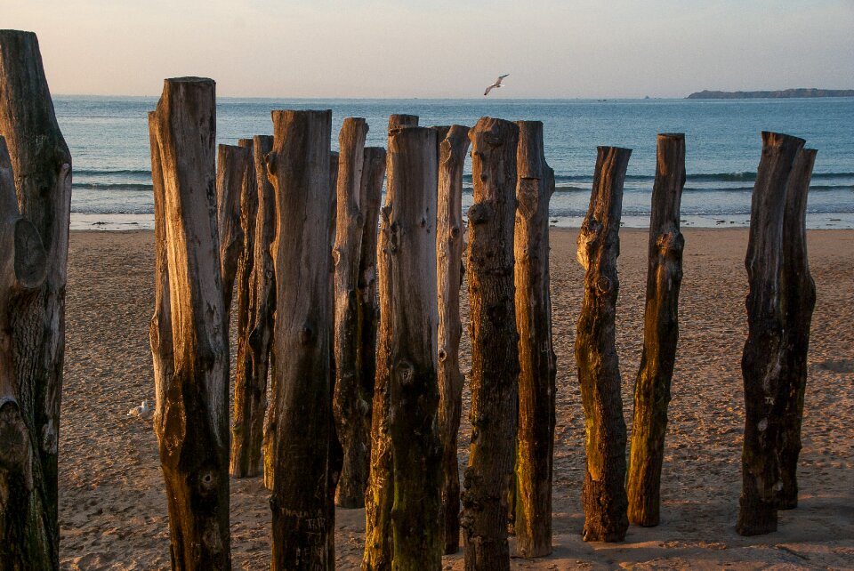 Saint malo beach breakwater