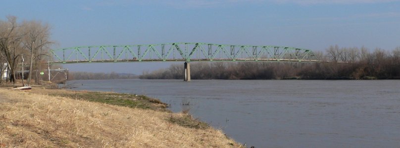 Brownville, Nebraska bridge from S