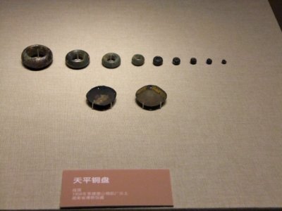 Bronze plates and counterweights, Warring States, Hunan Museum