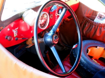 Brown Velorex Steeringwheel and dashboard