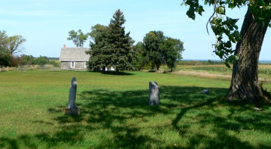 Brown Earth Church and cemetery from S 1
