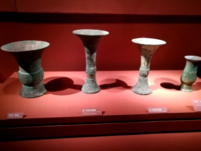 Bronze cups, Shang and Western Zhou dynasty, Hunan Museum