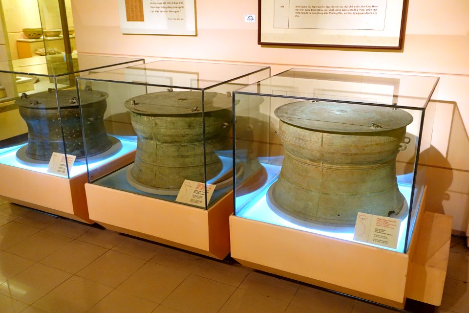 Bronze drums - National Museum of Vietnamese History - Hanoi, Vietnam - DSC05557