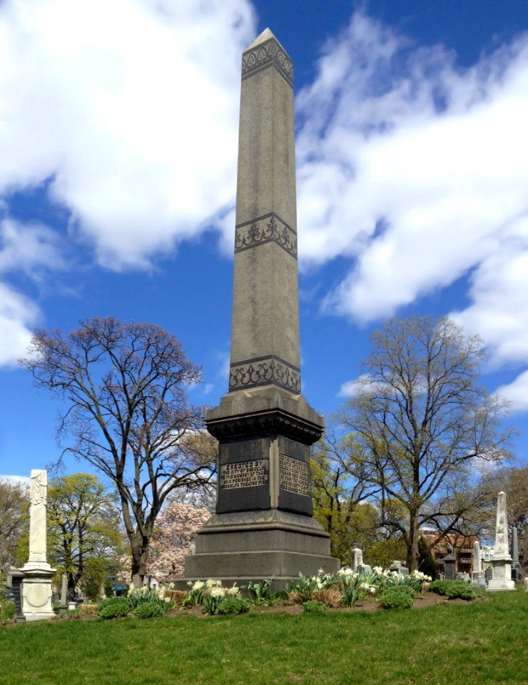 Brooklyn Theater Fire obelisk Green-Wood Cemetery