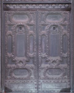 Bronze Door, Carnegie Institute, Oakland, Pittsburgh, 2020-02-24, 02