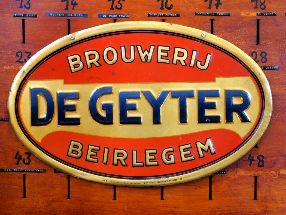 Brouwerij De Geyter, old metal advertising sign