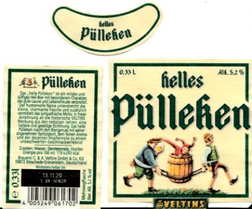 Brauerei C.& A. Veltins GmbH & Co. KG - helles Pülleken