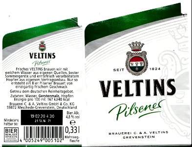 Brauerei C.& A. Veltins GmbH & Co. KG - Veltins Pilsener