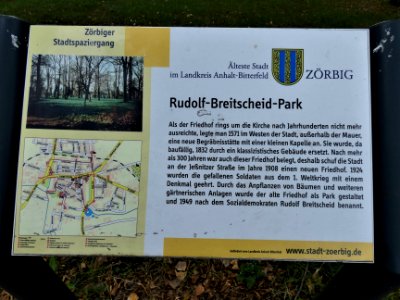 Breitscheidpark Zörbig Info