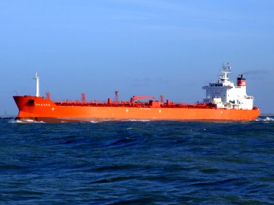 Bregen p2 leaving Port of Rotterdam, Holland 14-Jan-2007