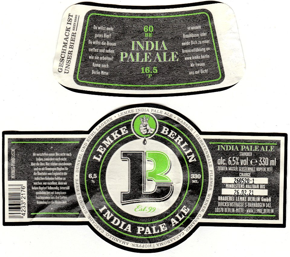 Brauerei Lemke Berlin GmbH - India Pale Ale