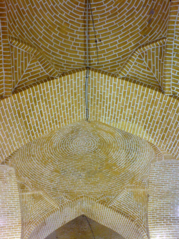 Brick roof of Nishapur Jameh Mosque - after Fajr Salat 6 9 2013 2