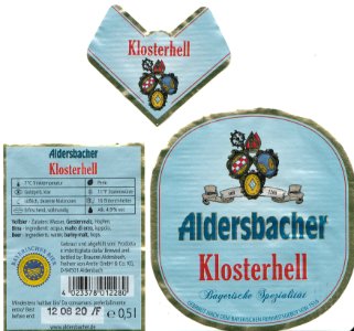 Brauerei Aldersbach, Freiherr von Aretin GmbH - Aldersbacher Klosterhell