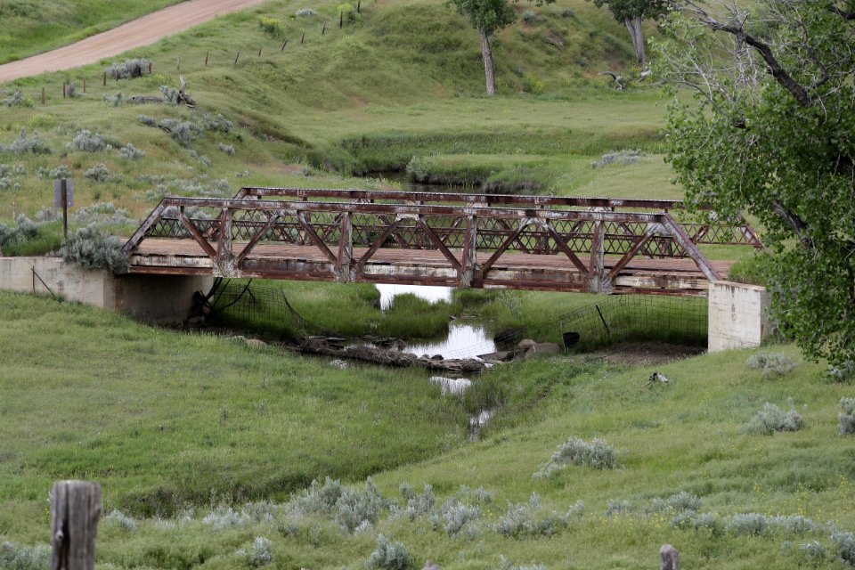 Bridge across Wild Horse Creek near Arvada, Wyoming on Arvada-Gillette Road