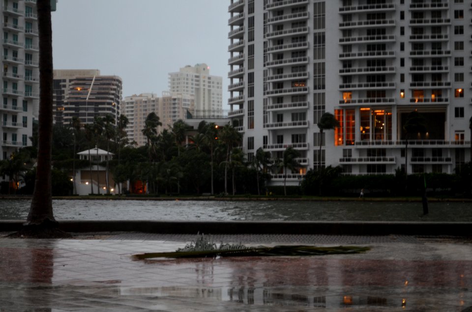 Brickell Key extra high tide
