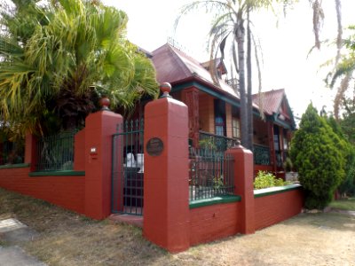 Brickstone residence from corner of Murphy Street and Roderick Street, Ipswich, Queensland