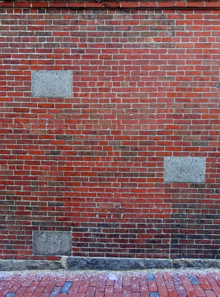Brick wall with granite - Beacon Hill - Boston, MA - DSC02223