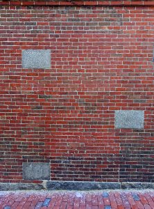Brick wall with granite - Beacon Hill - Boston, MA - DSC02223