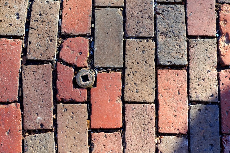 Brick sidewalk and valve - Beacon Hill - Boston, MA - DSC02294