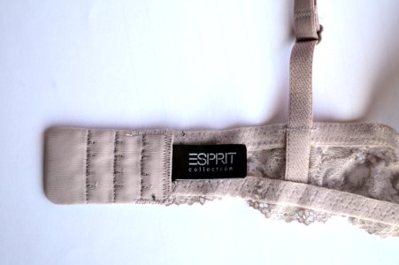 Brassiere hooks-and-eyes back closure (inside)