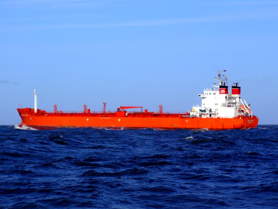 Bregen p3 leaving Port of Rotterdam, Holland 14-Jan-2007