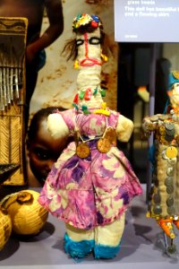 Bride doll, Luxor, Egypt, 1964, cloth, sequins, coins - National Museum of Natural History, United States - DSC00432
