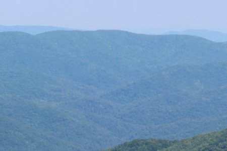 Brasstown Bald view looking towards Young Lick, May 2019 (cropped)