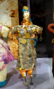 Bride doll, Luxor, Egypt, 1964, cloth, sequins, coins - National Museum of Natural History, United States - DSC00434