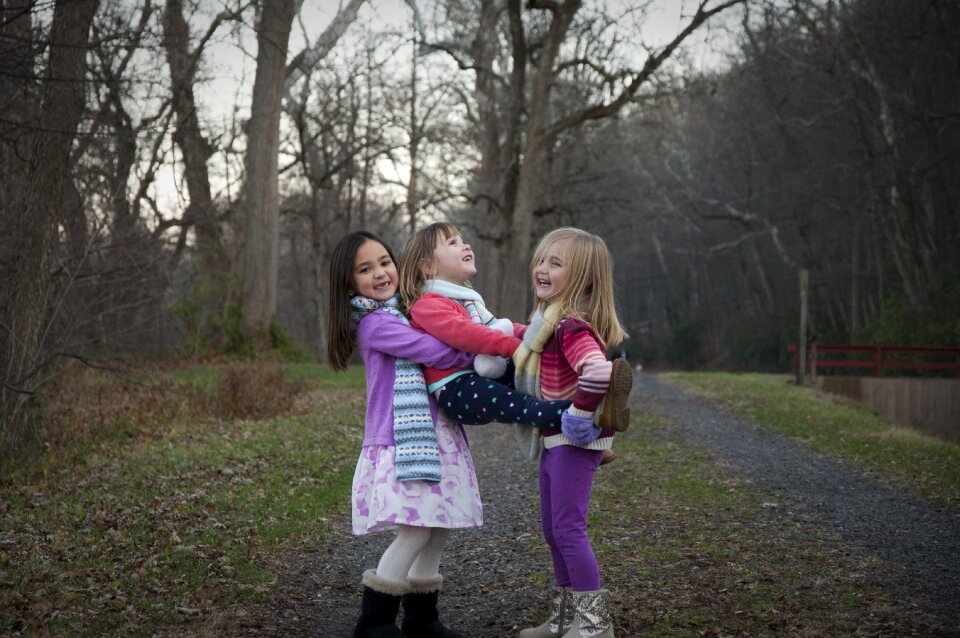 Winter family children