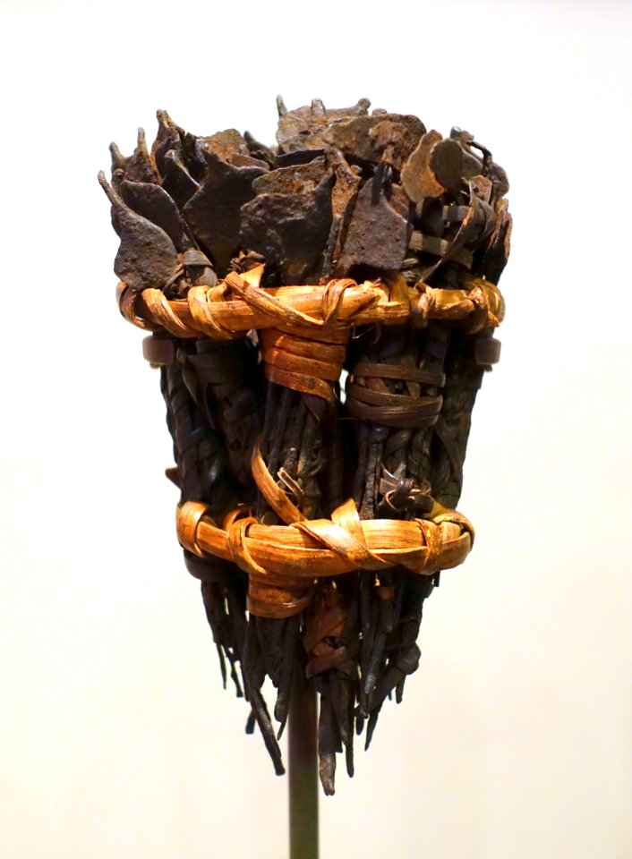 Bridewealth (iron blade bundle), Fang people, Gabon and Cameroon, late 1800s, iron, fiber - National Museum of Natural History, United States - DSC00486