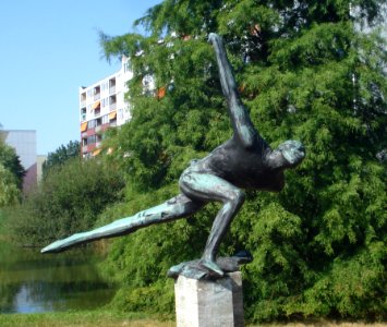 Breda kunstwerk schaatsenrijder