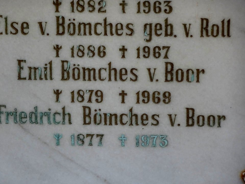 Brasov Evangelical Cemetery - Bomches von Boor detail
