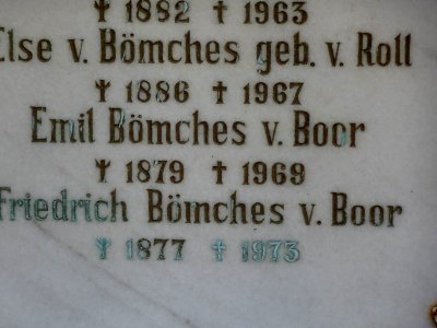 Brasov Evangelical Cemetery - Bomches von Boor detail